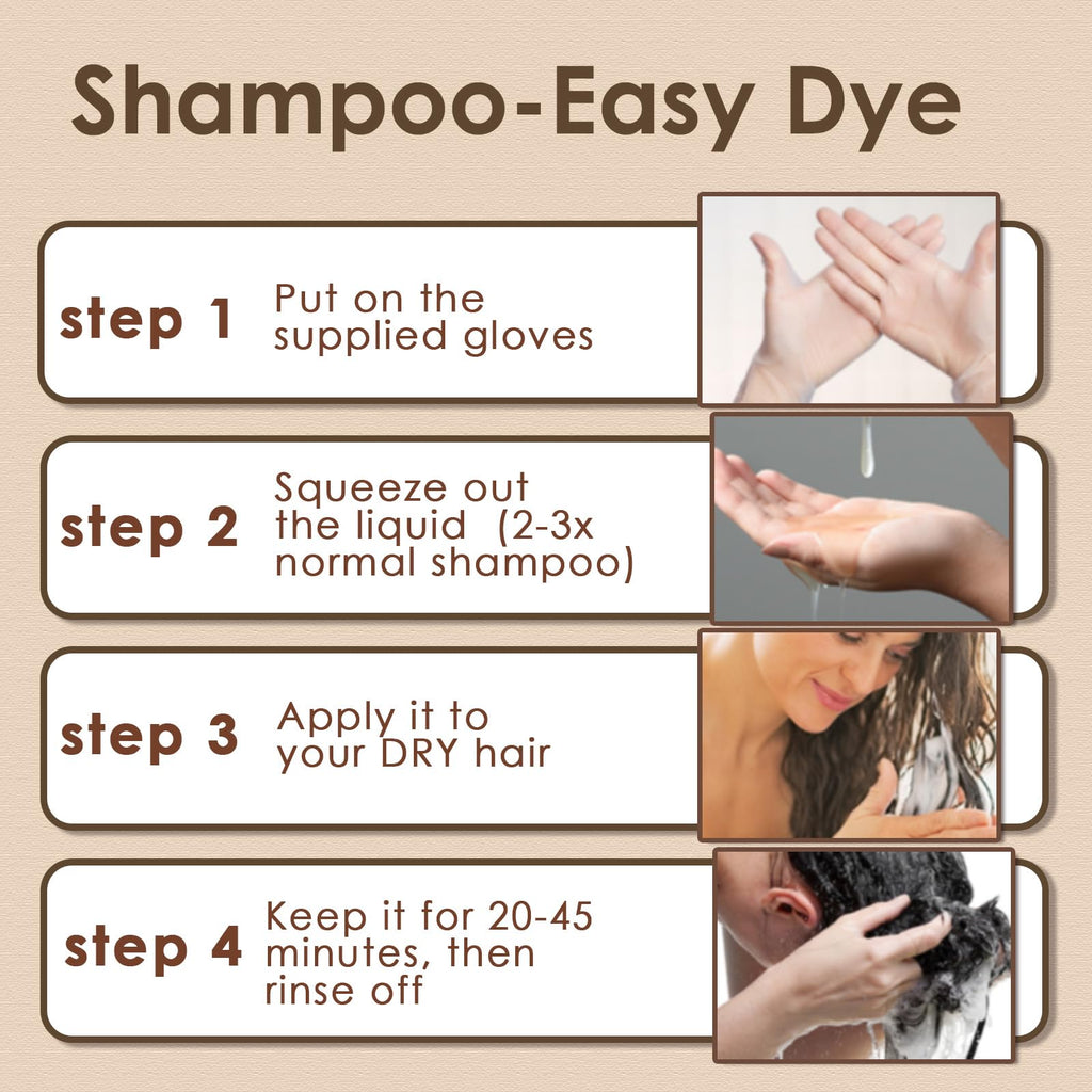 Sklight Hair Dye Shampoo 3 in 1 – Gray Coverage, Long-Lasting Color, 16.9 fl oz