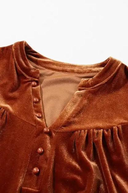 Elegant Skobeloff Beaded Velvet Blouse for Sophistication