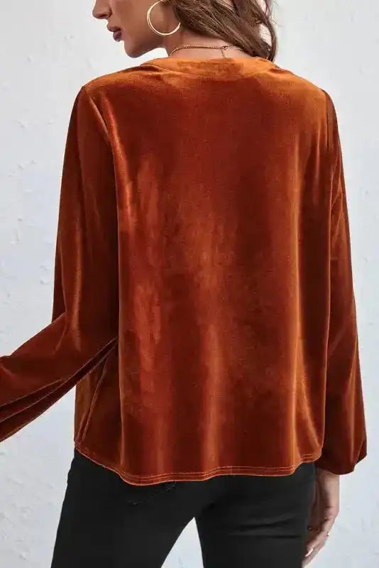 Elegant Skobeloff Beaded Velvet Blouse for Sophistication