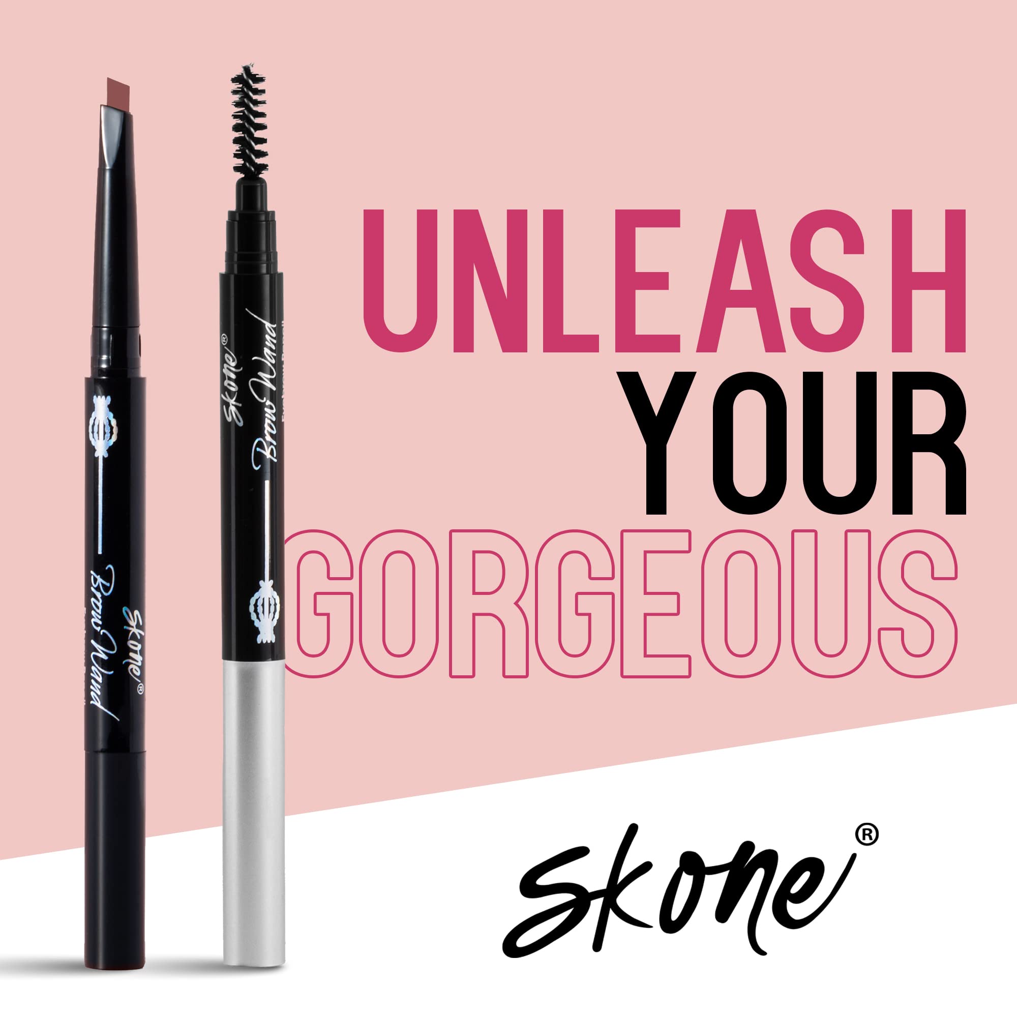 Skone Brow Wand Original: Waterproof Dual-Sided Eyebrow Pencil in Cinnamon for Redheads