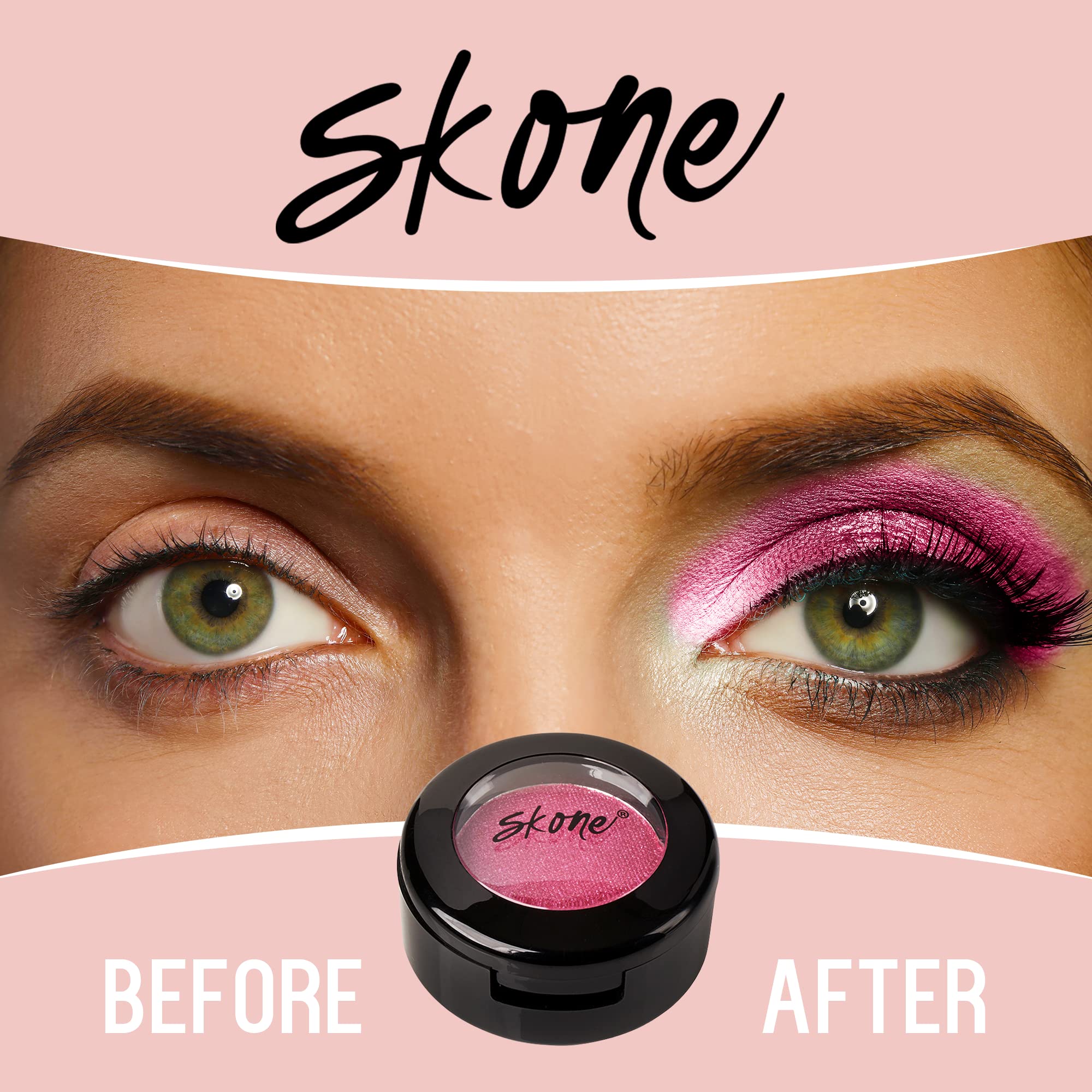 Skone Gems Eye Shadow – Highly Pigmented, Long-Wear, Pro Blendable Shimmer (Strawberries)