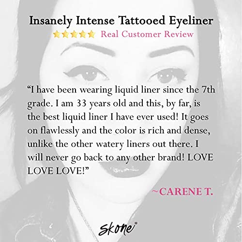 Skone Insanely Intense Tattooed Eyeliner Pen – Navy, Waterproof, Smudge-Proof, Quick-Dry Felt Tip (0.07oz)
