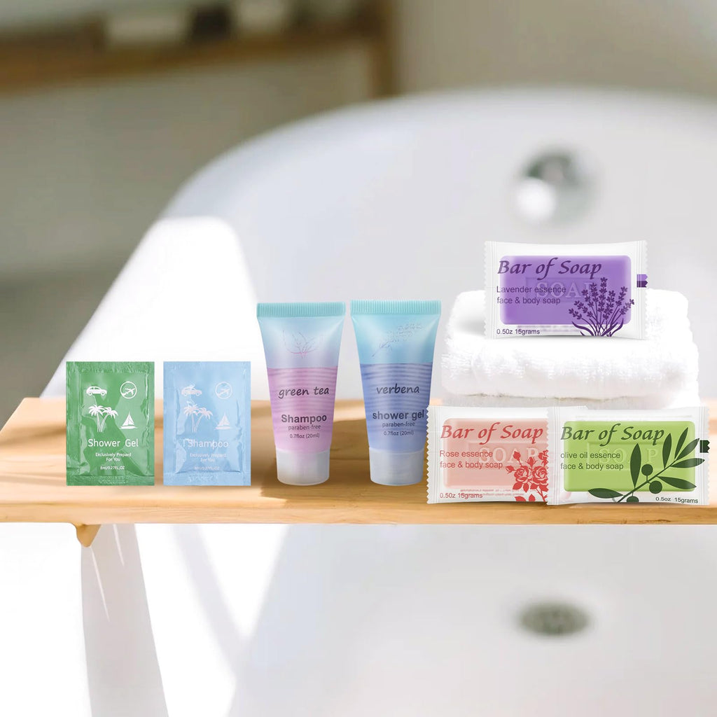 Skourvut Bulk Bar Soap 60-Pack – Travel Mini Bars (0.5 oz) Olive Oil, Rose & Lavender