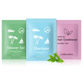 Skourvut Travel Size Body Wash, Shampoo & Conditioner Set – 0.28 fl oz Each (100 Bulk Hygiene Kits)