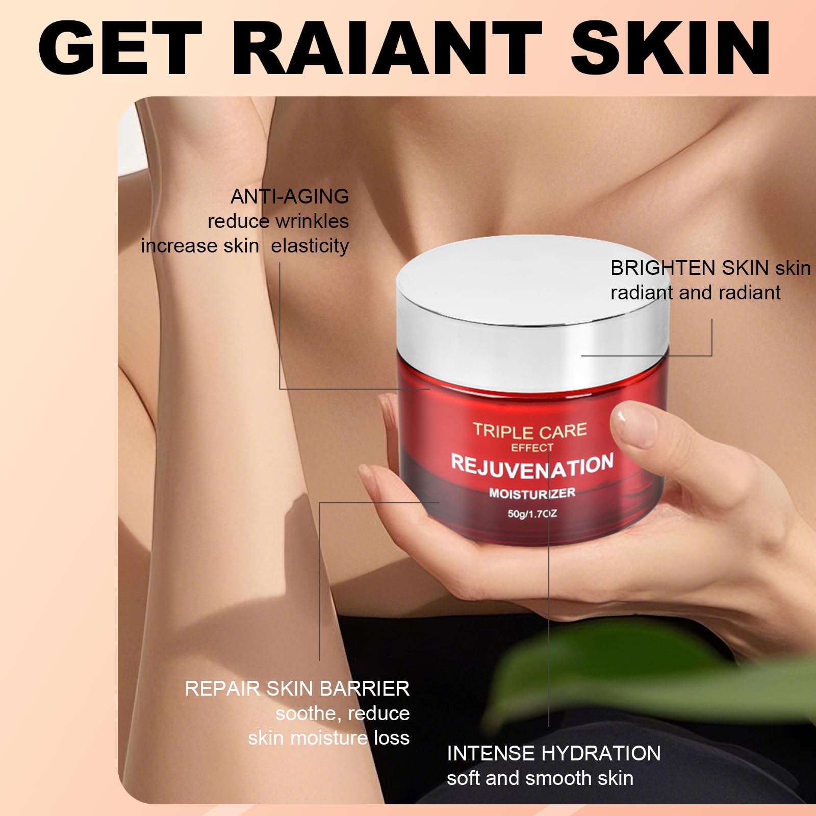 SKSOYT Triple Power Anti-Aging Moisturizer – Retinol, Hyaluronic Acid, Vitamin C & Niacinamide