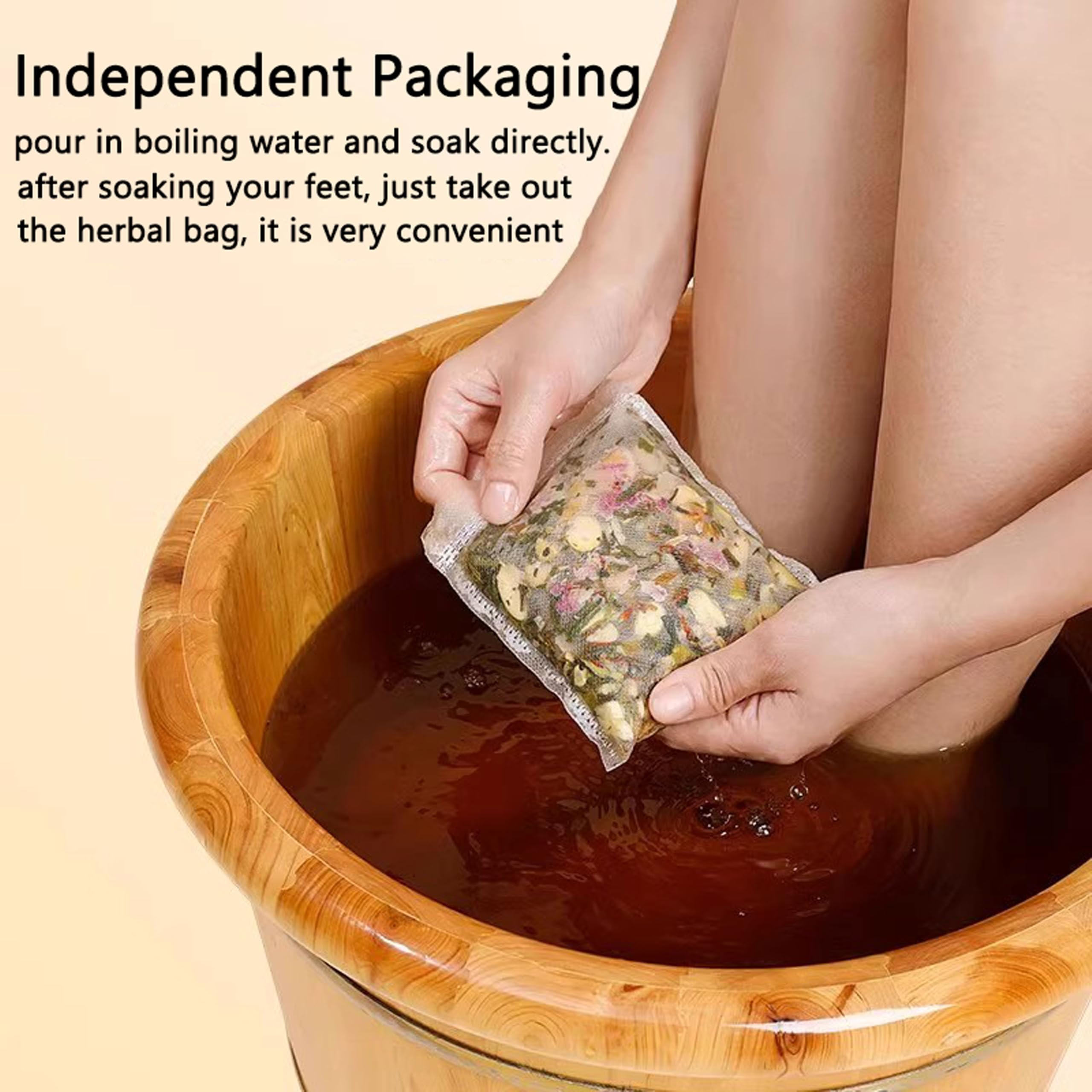 SKVSKV 30 PCS Body Herbal Detox Foot Soak – Mugwort & Ginger Foot Bath Pods