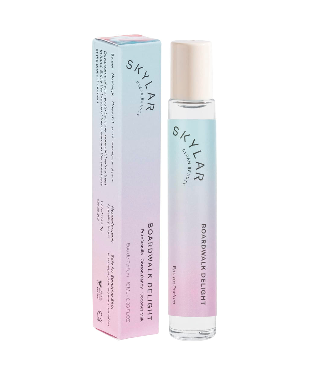 Skylar Boardwalk Delight EDP – Hypoallergenic, Vegan Clean Perfume with Cotton Candy, Vanilla & Coconut Milk | 10mL