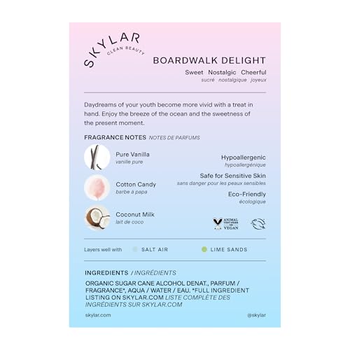 Skylar Boardwalk Delight Eau de Parfum – Clean, Hypoallergenic & Vegan for Women & Men