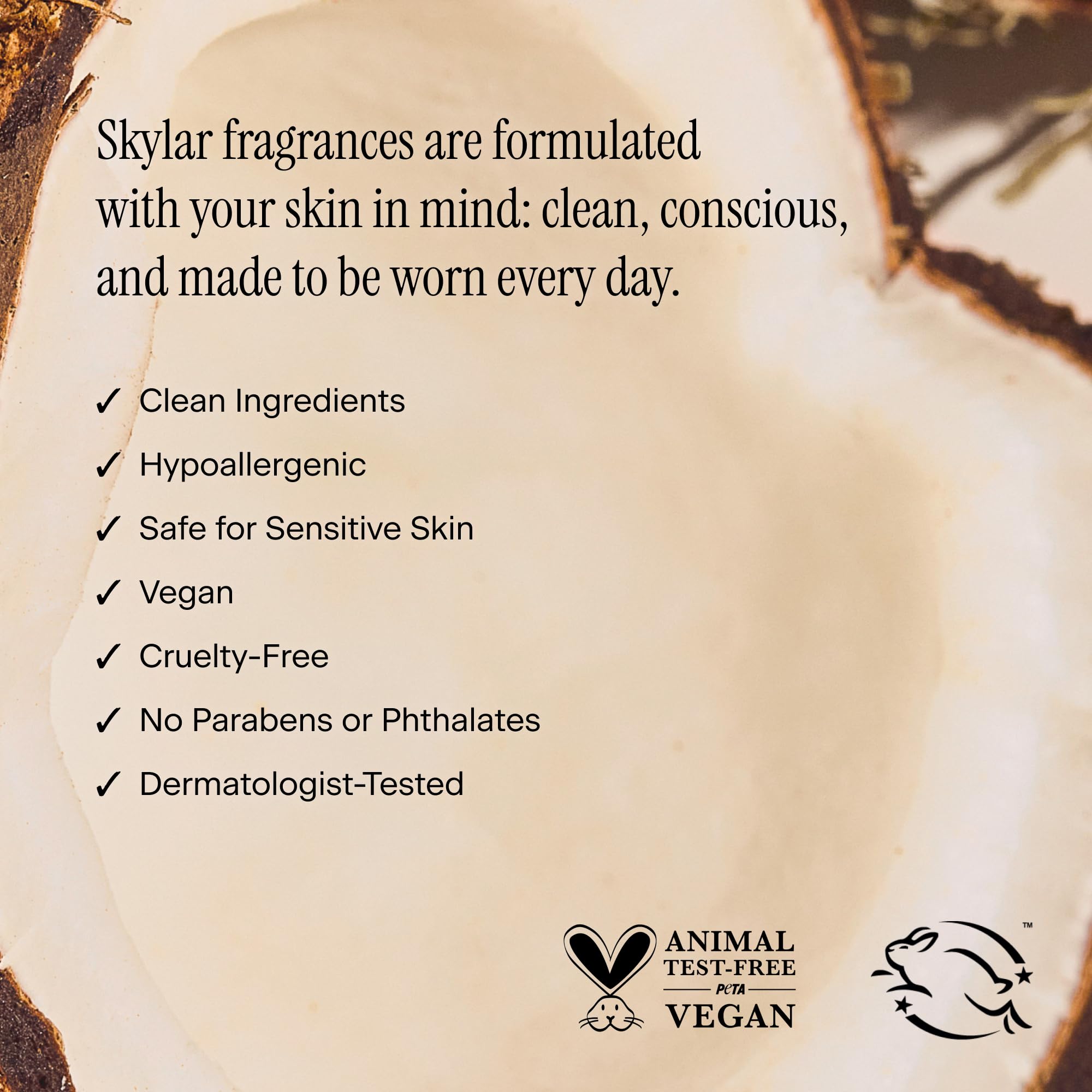 Skylar Coconut Cove Eau de Parfum – Hypoallergenic & Vegan Unisex Fragrance (10mL)
