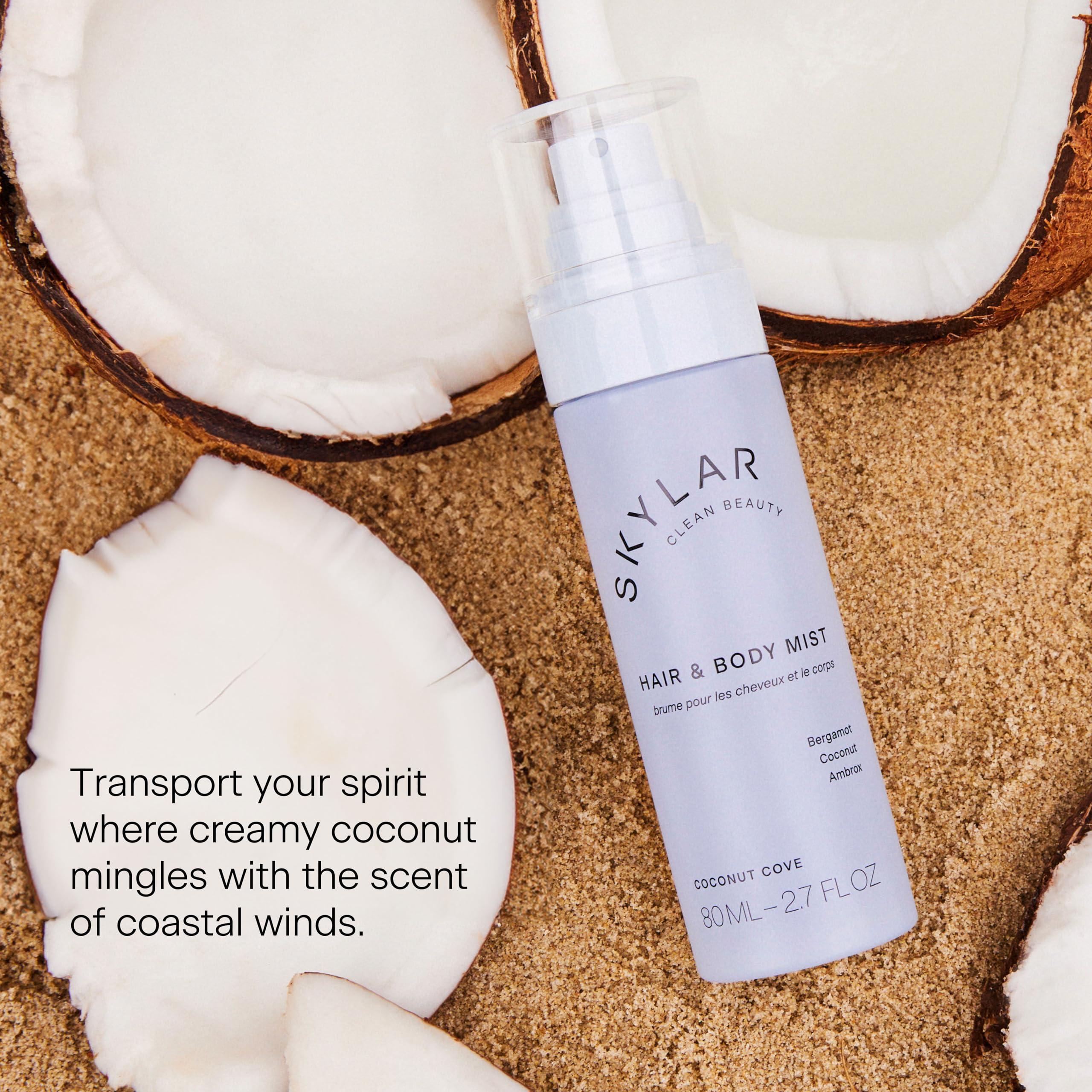 Skylar Coconut Cove Hair & Body Mist – Hypoallergenic, Clean Fragrance