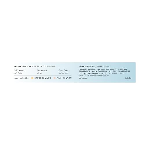 Skylar Salt Air Eau de Parfum | Hypoallergenic, Clean Unisex Scent (10mL)