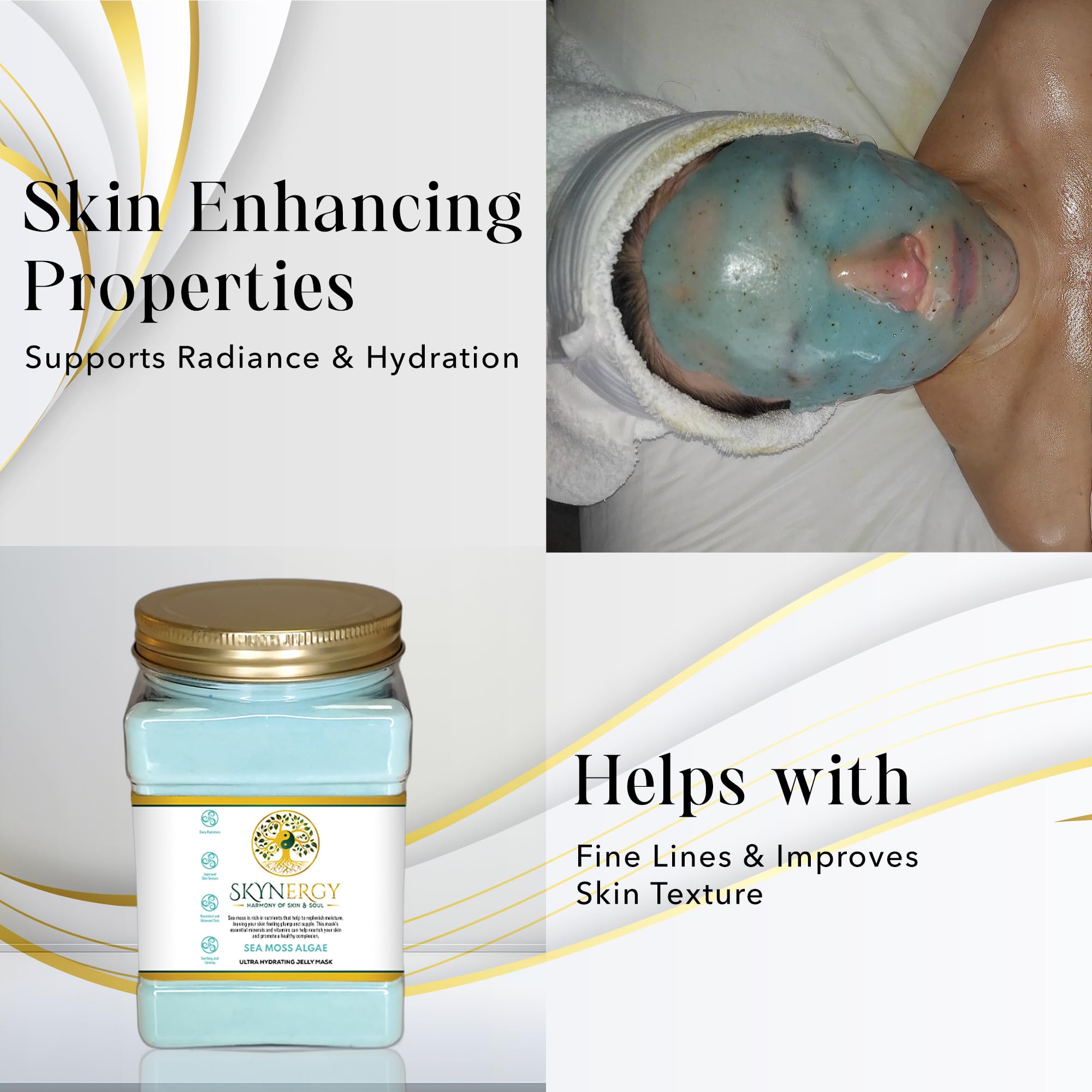 SKYNERGY Sea Moss Algae Jelly Mask – Hydration & Glow | 12 Applications