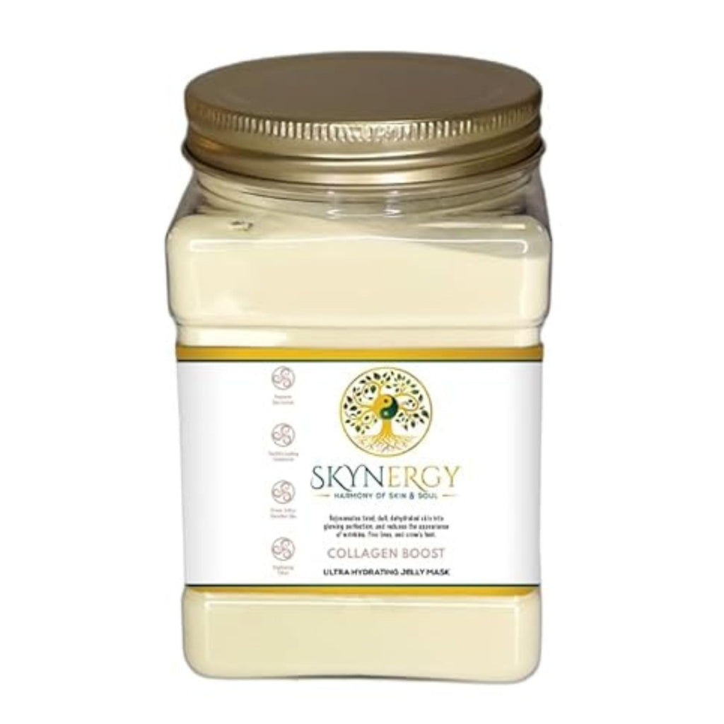 SKYNERGY Collagen Boost Hydro Glo Jelly Mask – Hydrating Peel-Off Face Mask for All Skin Types | 12 Applications