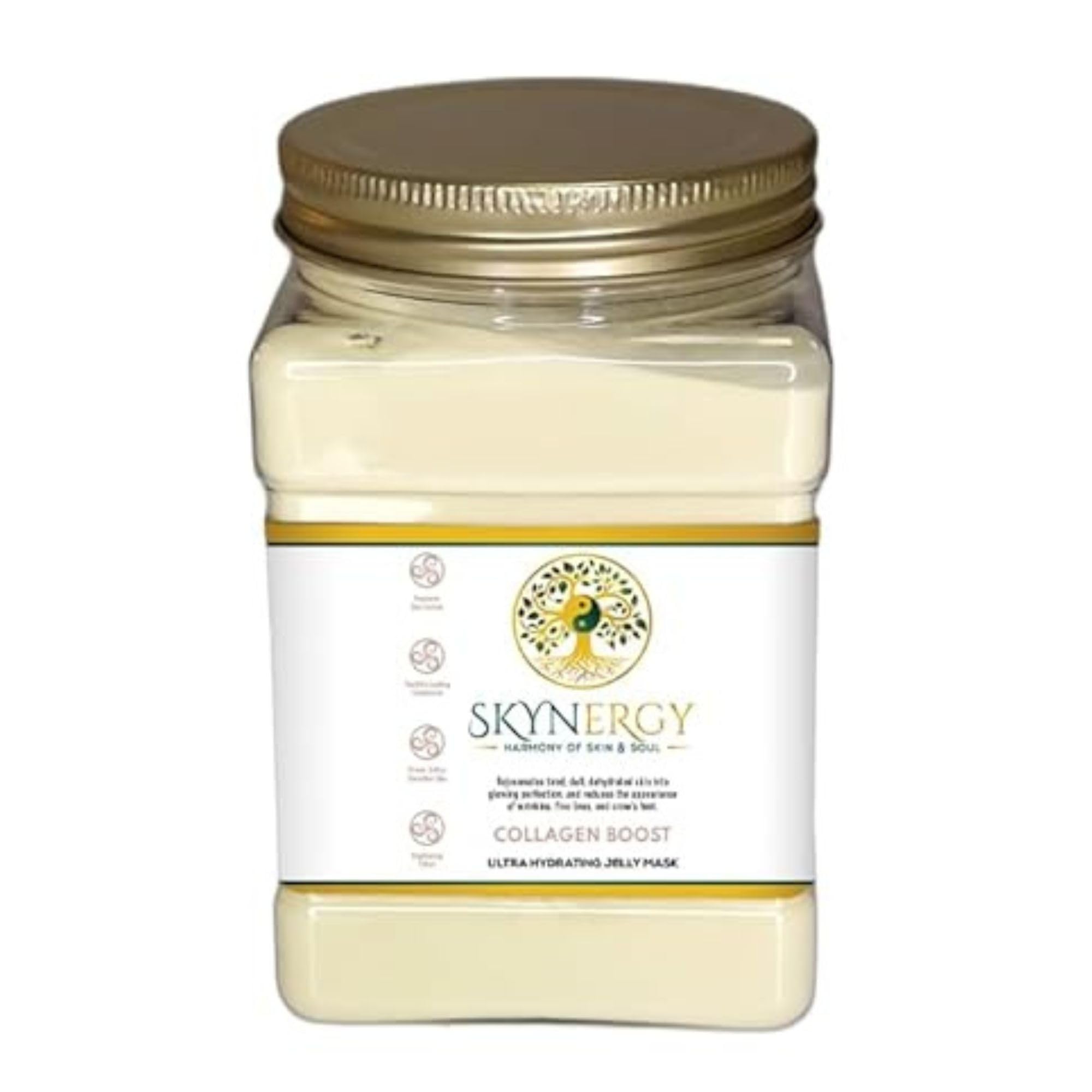 SKYNERGY Collagen Boost Hydro Glo Jelly Mask – Hydrating Peel-Off Face Mask for All Skin Types | 12 Applications
