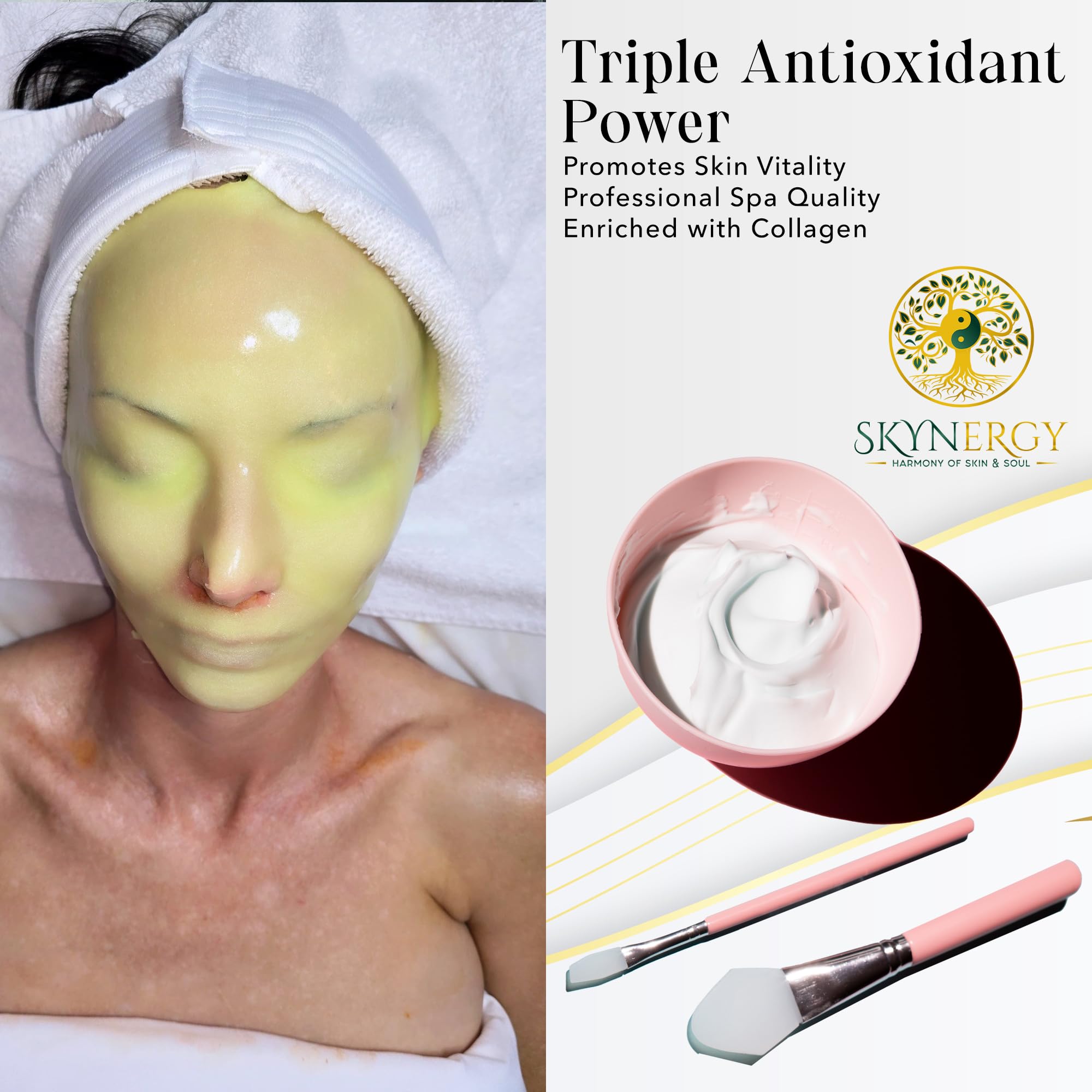 SKYNERGY Collagen Boost Hydro Glo Jelly Mask – Hydrating Peel-Off Face Mask for All Skin Types | 12 Applications