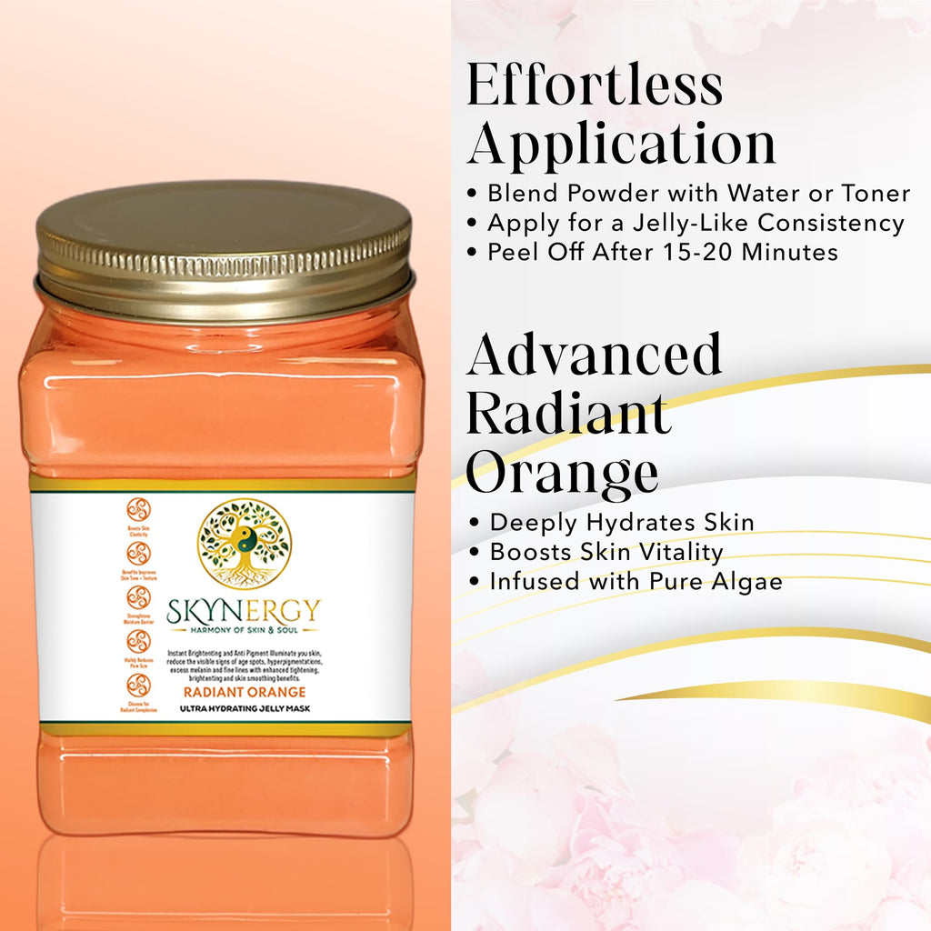 SKYNERGY Radiant Orange Ultra Hydrating Jelly Mask | Hydro Glo Peel Off 30oz