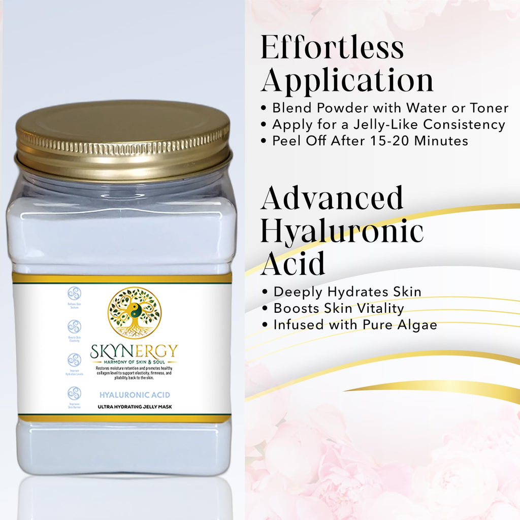 SKYNERGY Hyaluronic Acid Jelly Mask - Hydration, Glow & Soothing Peel-Off Mask (12 Applications)
