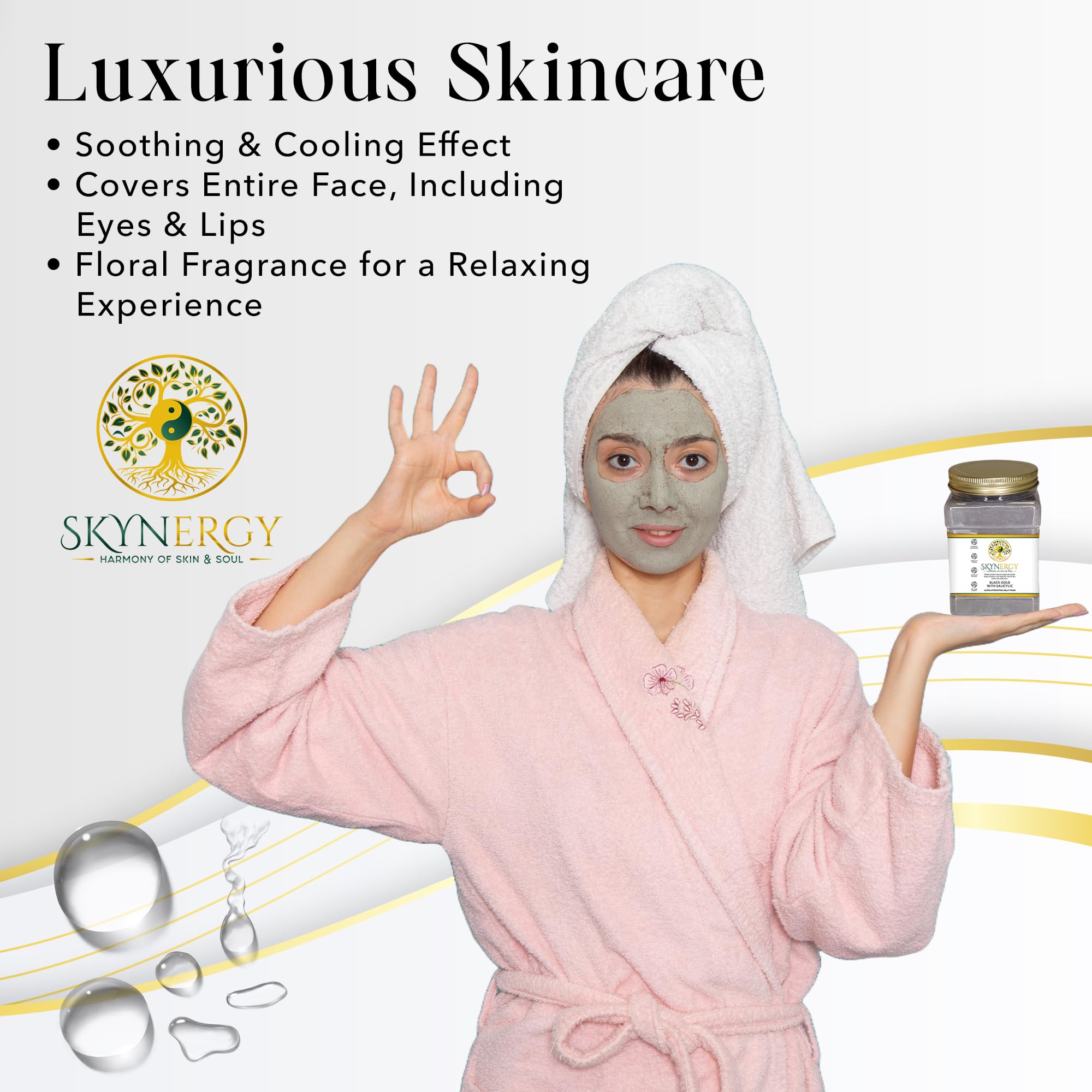 SKYNERGY Sea Moss Algae Jelly Mask – Hydration & Glow | 12 Applications