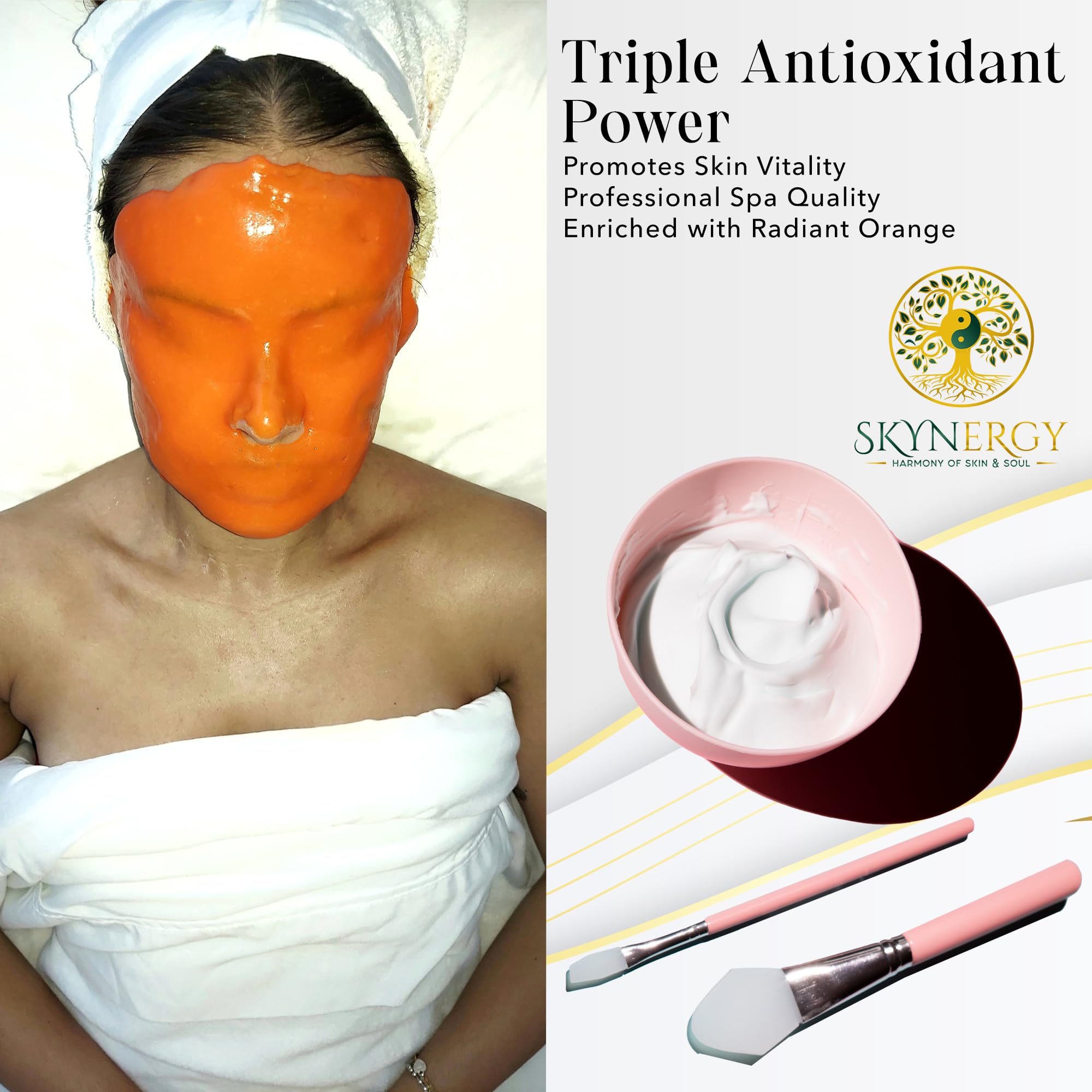 SKYNERGY Radiant Orange Ultra Hydrating Jelly Mask | Hydro Glo Peel Off 30oz