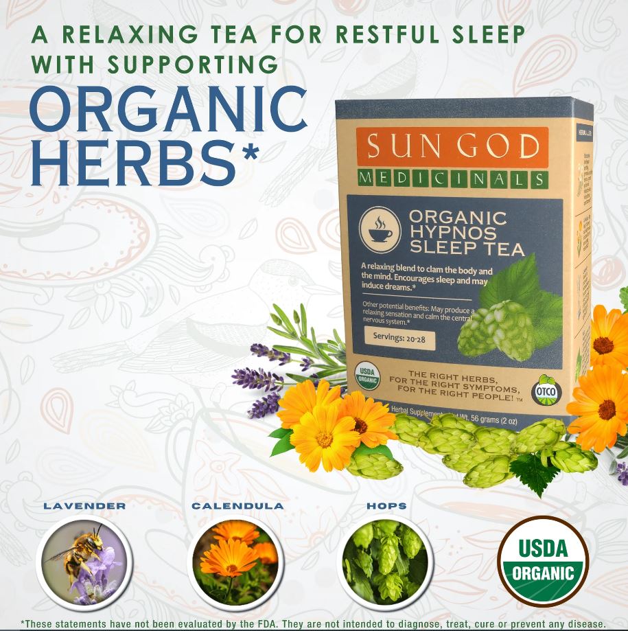 ORGANIC SLEEP Herbal Tea with 10 FREE Tea Bags