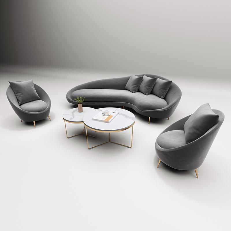 Slender Modern Armchair, Velvet
