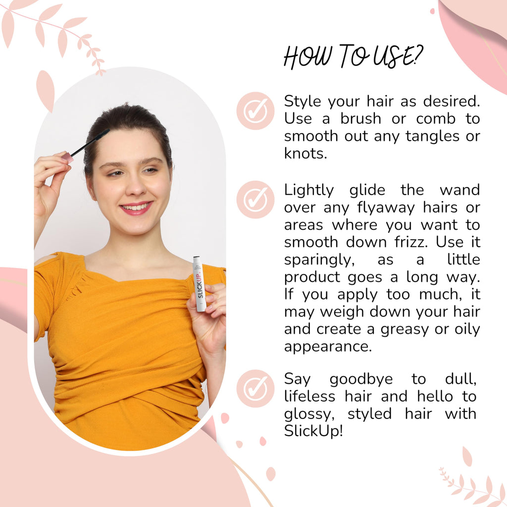 SLICKUP Anti-Flyaway Hair Wand | Hair Finishing Stick & Frizz Tamer