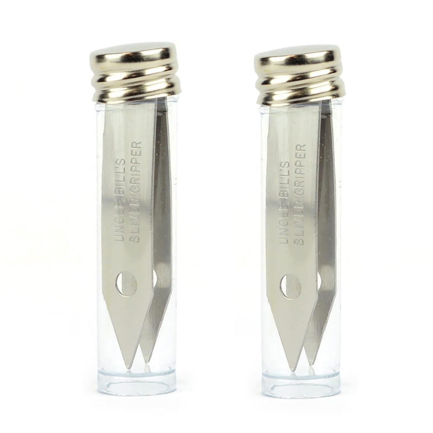 2 Pack Uncle Bill's Sliver Gripper Tweezers – USA-Made, Precision Ground Points