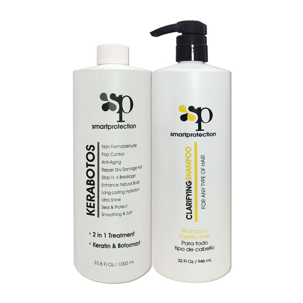 Smart Protection Kerabotos & Clarifying Shampoo 33.8oz – 2-in-1 Keratin + Botosmart Treatment