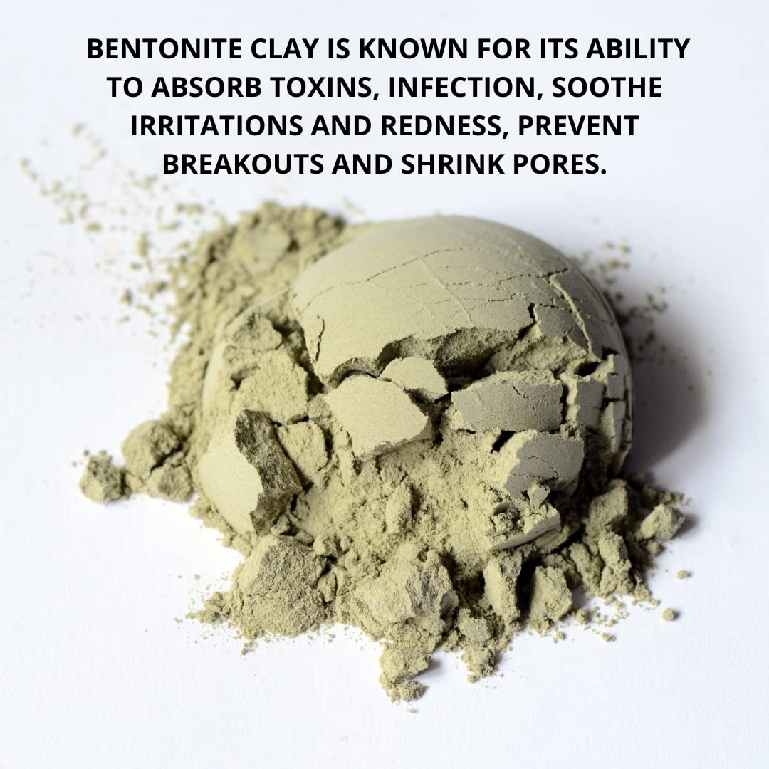SMART SOLUTIONS Calcium Bentonite Clay, 2 lb — Pure Indian Healing Clay for DIY Facials, Hair Masks & Deodorants