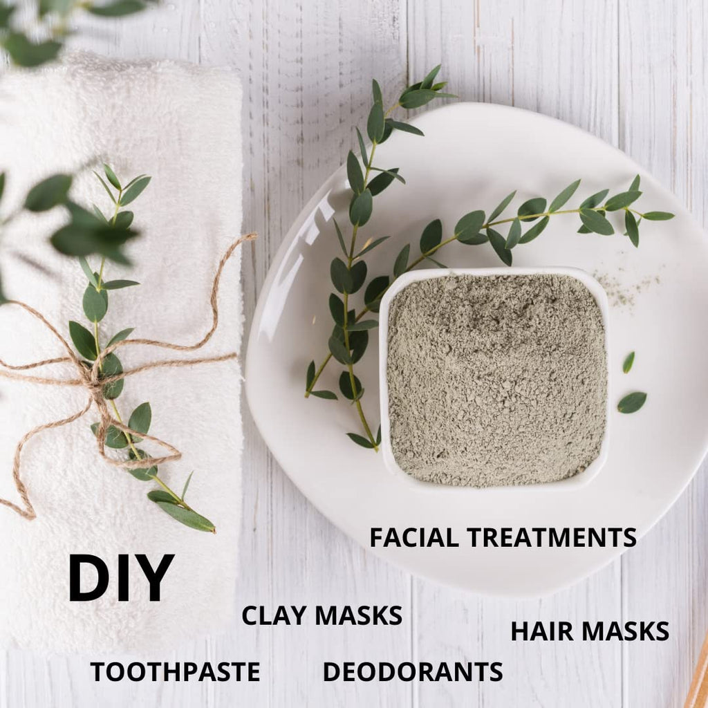 SMART SOLUTIONS Calcium Bentonite Clay, 2 lb — Pure Indian Healing Clay for DIY Facials, Hair Masks & Deodorants