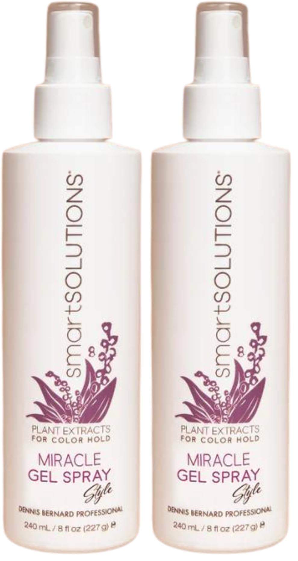 SMART SOLUTIONS Miracle Gel Spray, 8 oz Pack of 2 | 24-Hour Hold, Non-Flake, Paraben-Free
