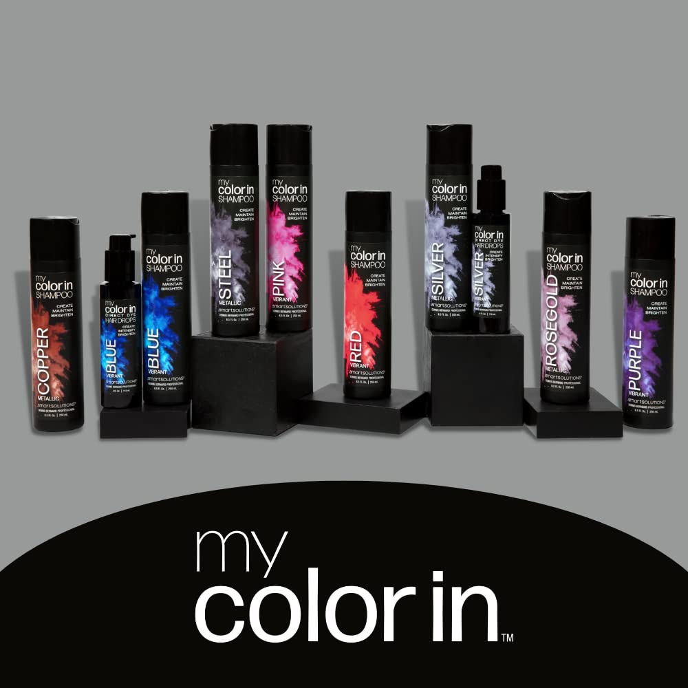 SMART SOLUTIONS My Color In Color Depositing Shampoo – Metallic Steel, Sulfate & Paraben Free, Made in USA