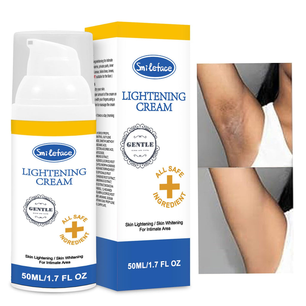 SMILEFACE Intimate Areas Skin Lightening Cream for Private Parts, Underarms & More | Gentle, All-Skin-Tone Safe