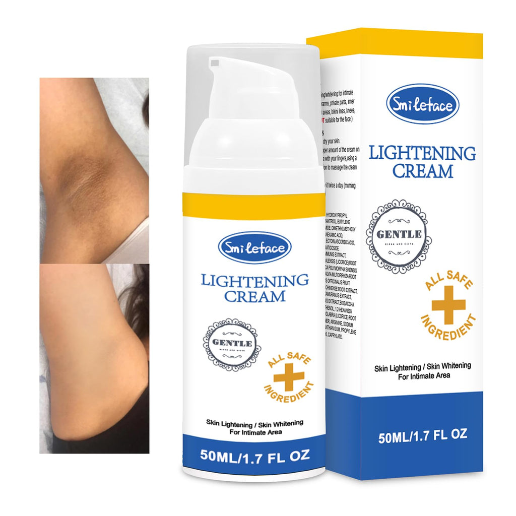 SMILEFACE Intimate Areas Skin Lightening Cream for Private Parts, Underarms & More | Gentle, All-Skin-Tone Safe