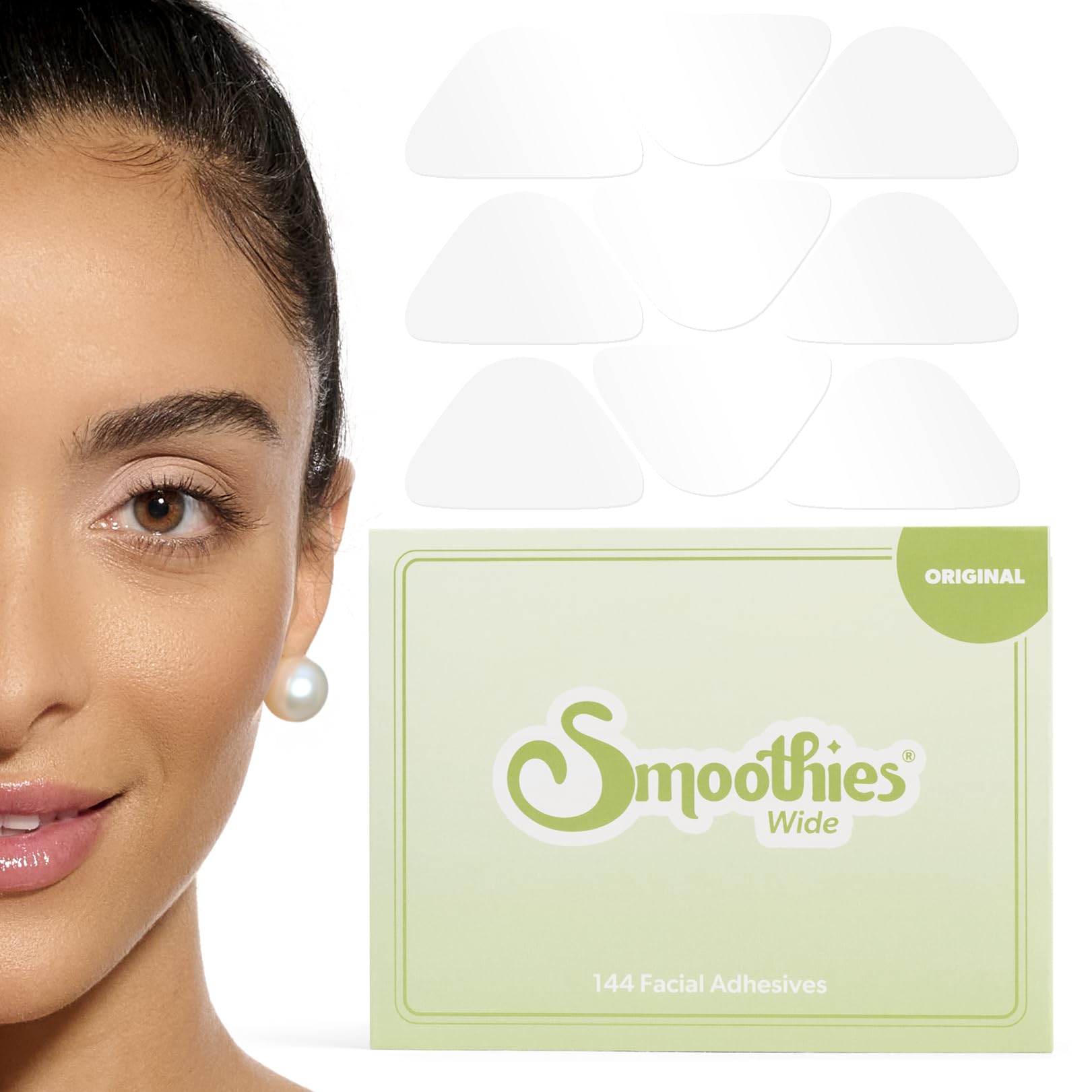 Smoothies Wide Wrinkle Patches for Face Overnight – 144 Patches, Made in USA
