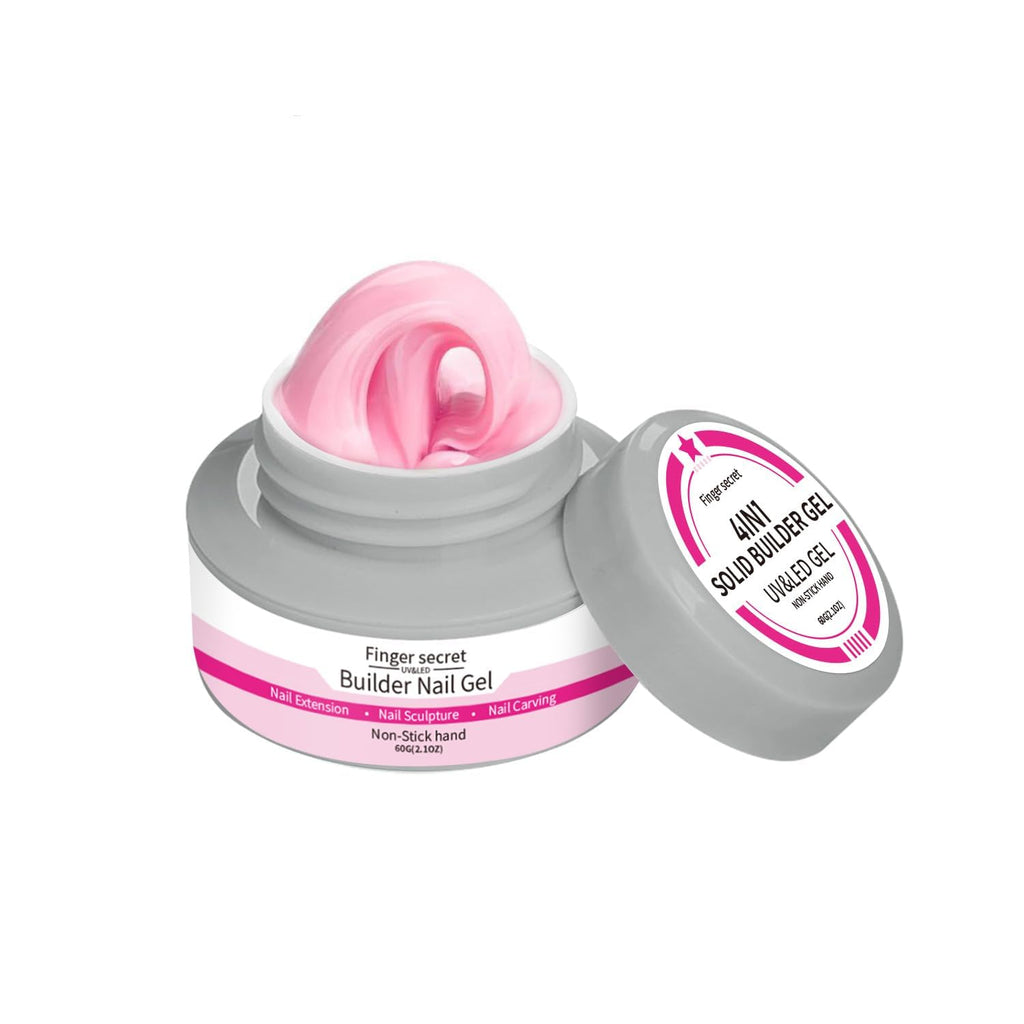 SMSMYXF Non-Stick Solid Builder Gel for Nails – 8oz Clear, Pink, Nude
