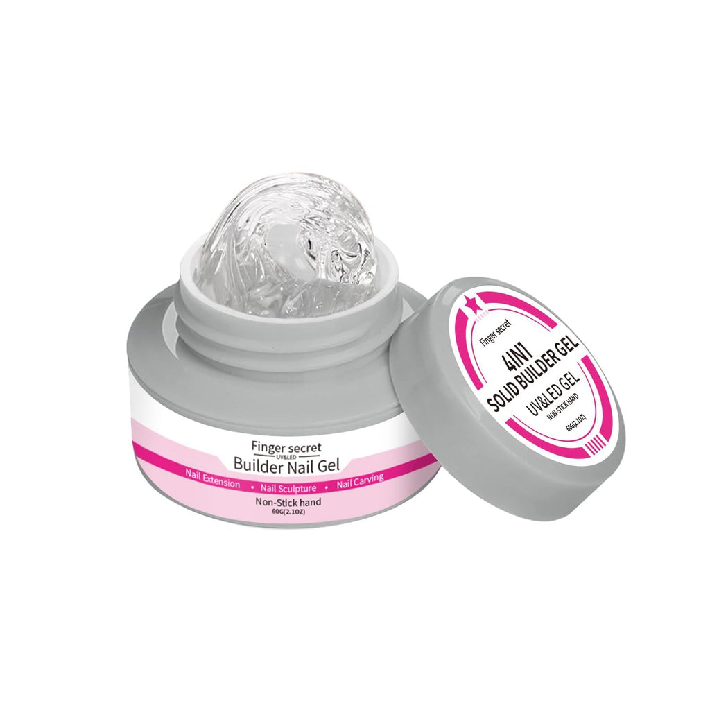 SMSMYXF Non-Stick Solid Builder Gel for Nails – 8oz Clear, Pink, Nude