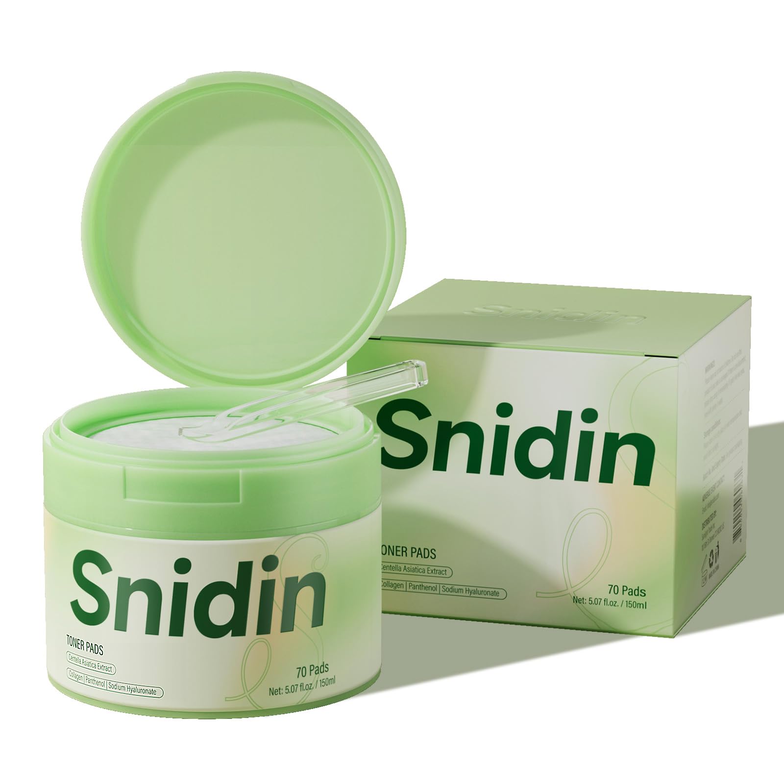 Snidin Toner Pads – Centella Asiatica & Collagen, Deep Hydration & Even Tone | 70 Pads