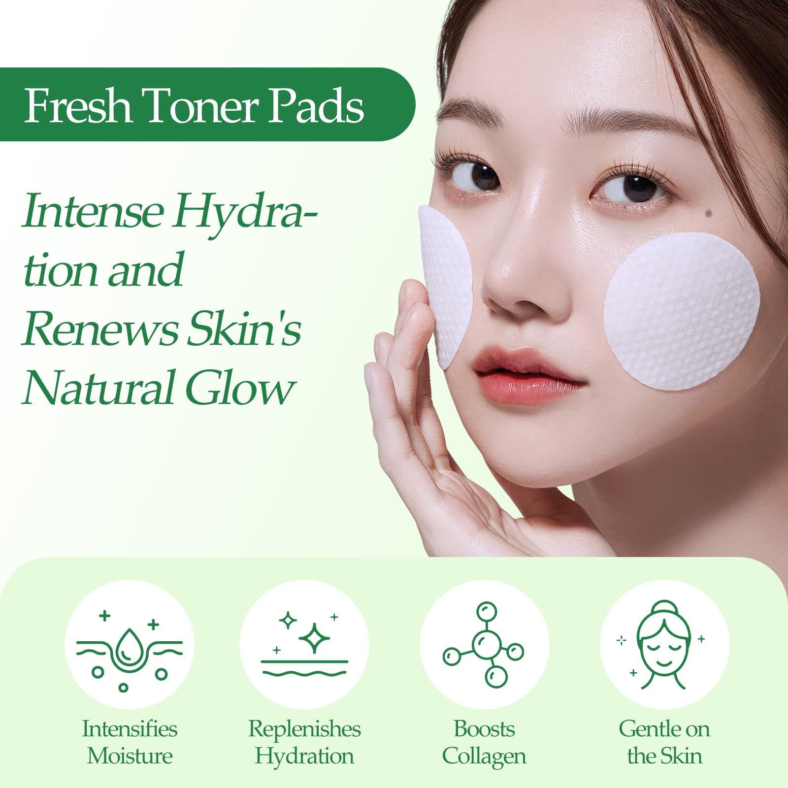 Snidin Toner Pads – Centella Asiatica & Collagen, Deep Hydration & Even Tone | 70 Pads
