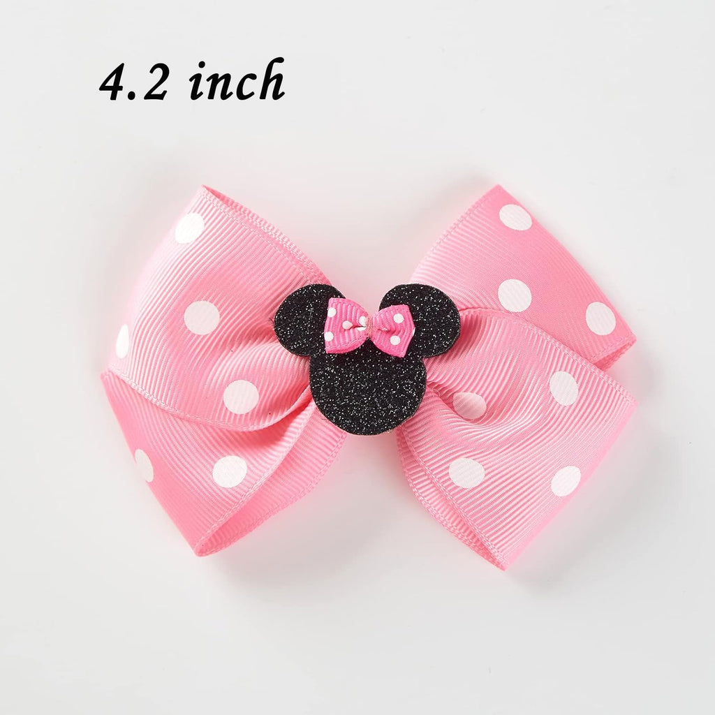 Snokkcomss 8-Pack Hair Clips for Girls – Mouse Ears Bows, Cute Kids Barrette Accessories