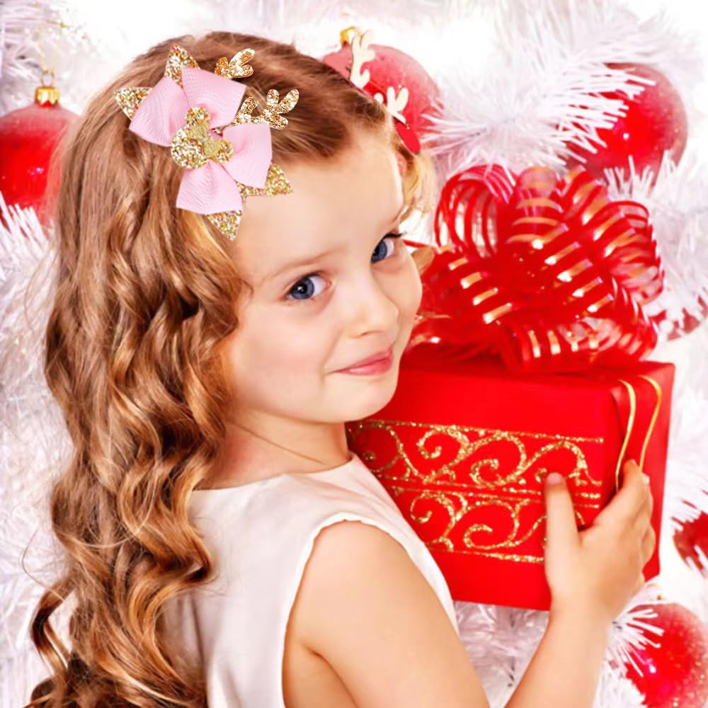 Snokkcomss 8-Pack Hair Clips for Girls – Mouse Ears Bows, Cute Kids Barrette Accessories