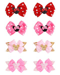 Snokkcomss 8-Pack Hair Clips for Girls – Mouse Ears Bows, Cute Kids Barrette Accessories