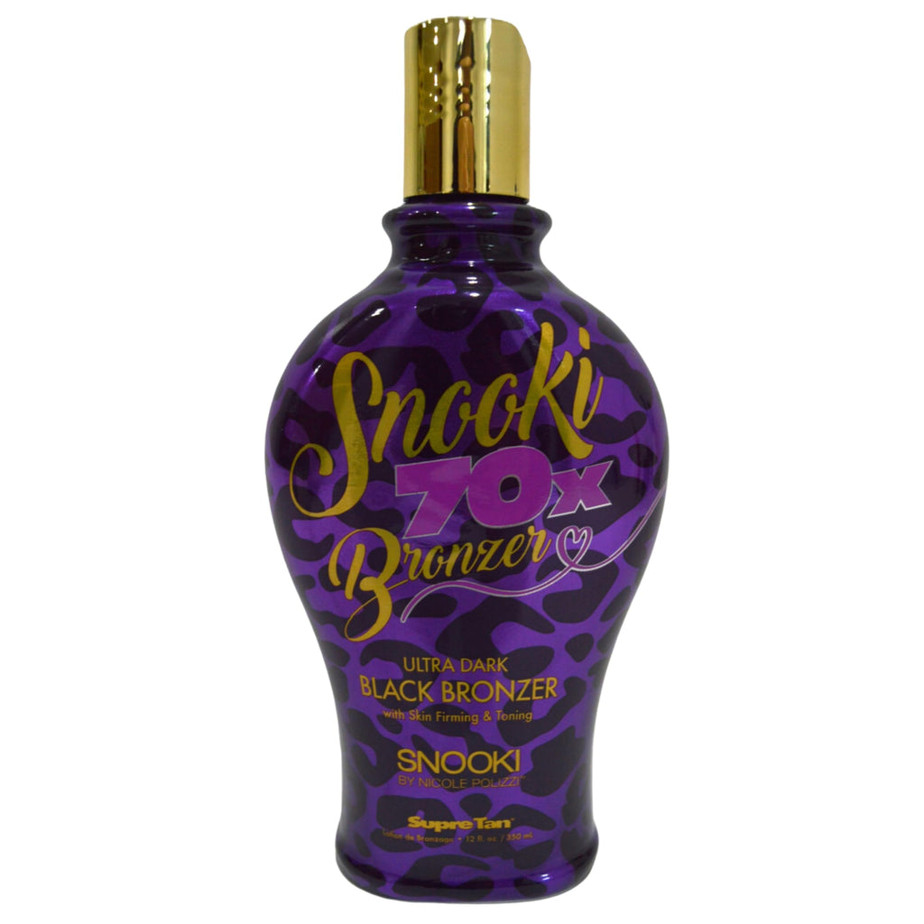 Supre Snooki Ultra Dark 70X Black Bronzer Tanning Lotion – 12 oz, Paraben & Gluten Free