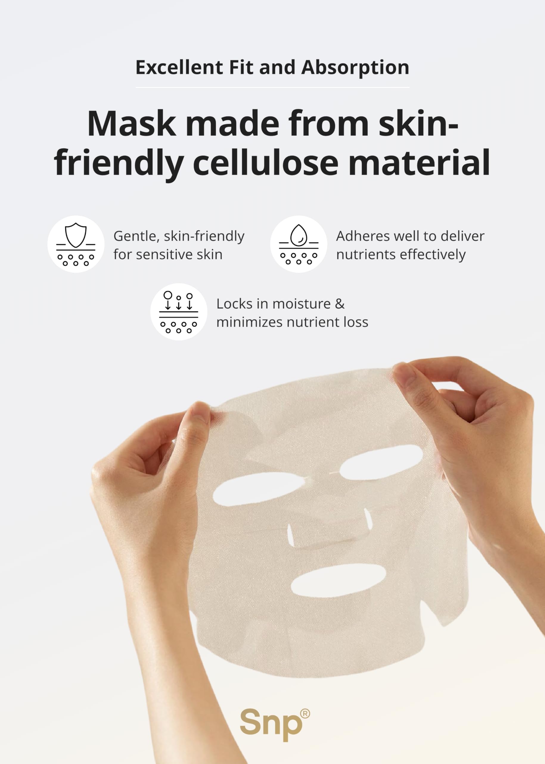 SNP Variety Ampoule Sheet Mask Set - Bird's Nest, 24K Gold & Diamond Masks - Hydrating Korean Skincare (12 Sheets)