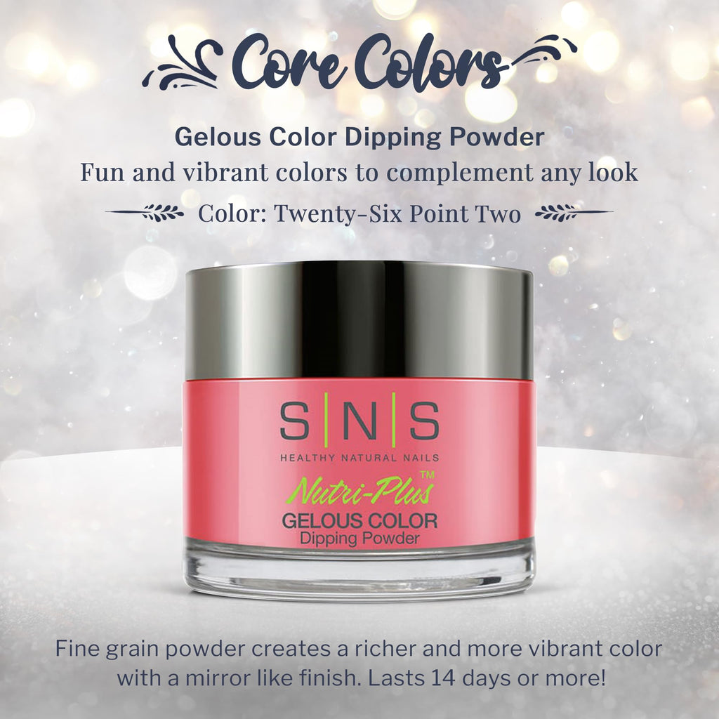 SNS Healthy Natural Nails Twenty-Six Point Two Dip Powder – Pink/Rose/Cream, 1.5oz | 14-Day Wear, No UV Lamp