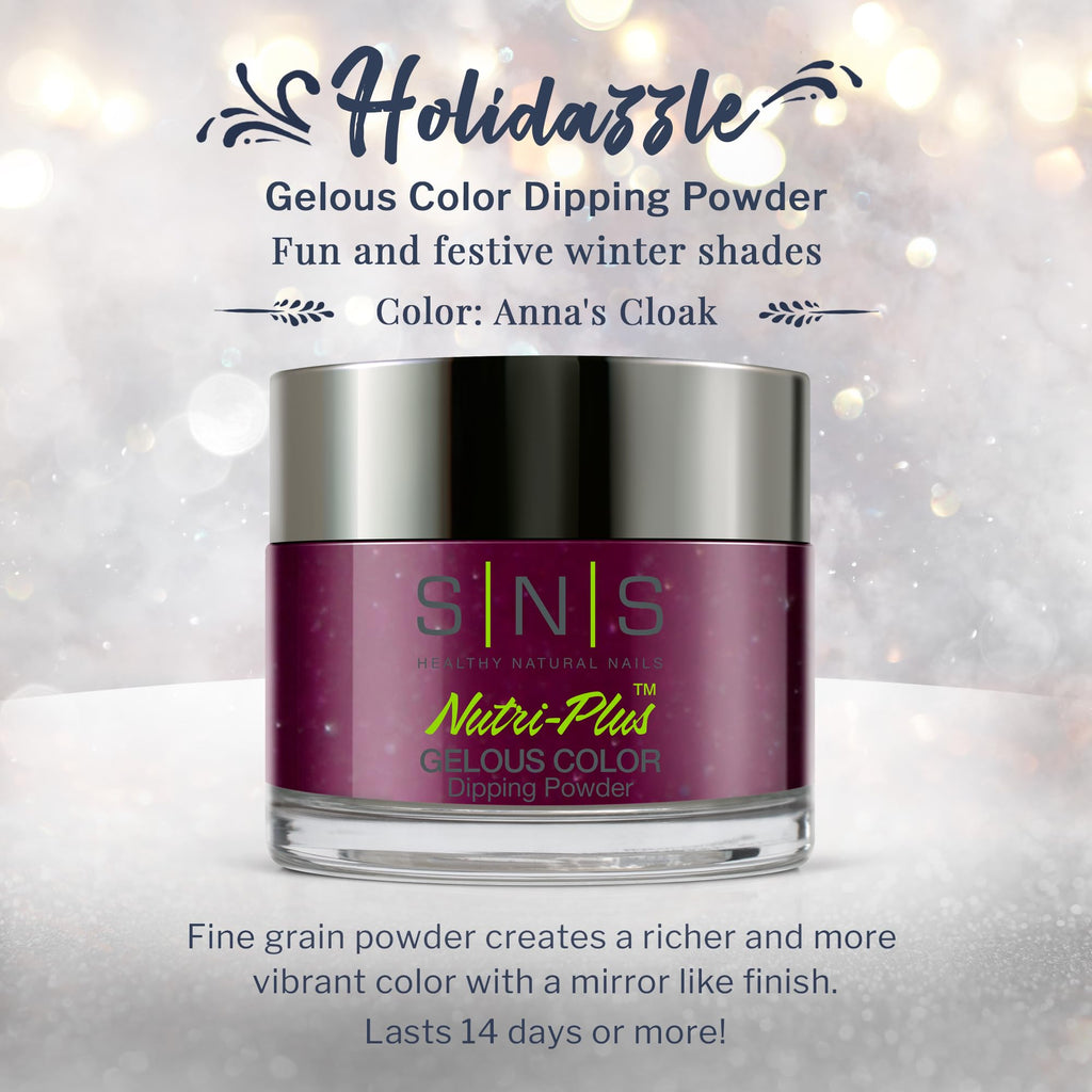 SNS Holidazzle Anna's Cloak Dip Powder 1.5 oz | Festive Nail Color