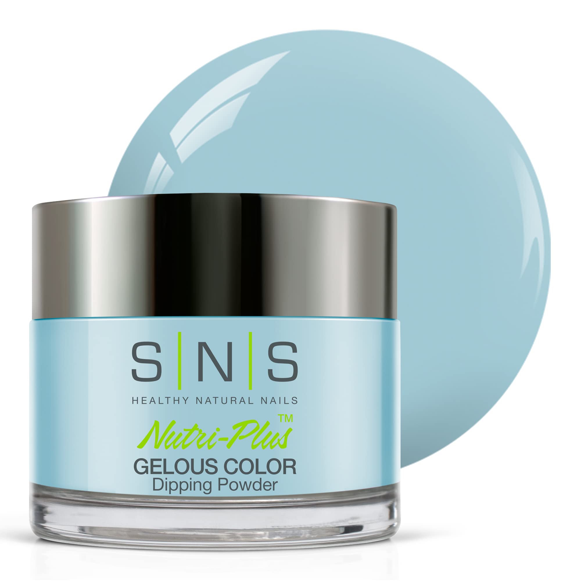 SNS Healthy Natural Nails Nail Dip Powder – Cashmere Cardigan (Blue/Pastel) – 14-Day Color, Low Odor, No UV Lamp, 1.5 Oz