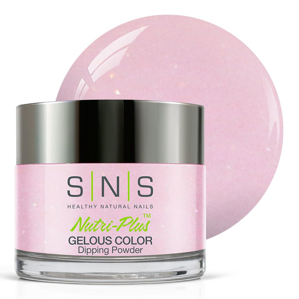 SNS Nail Dip Powder Chloe – Gelous Color Dipping Powder, Natural Nude Lavender Shimmer, 14-Day Wear, Low Odor, No UV Lamp, 1oz