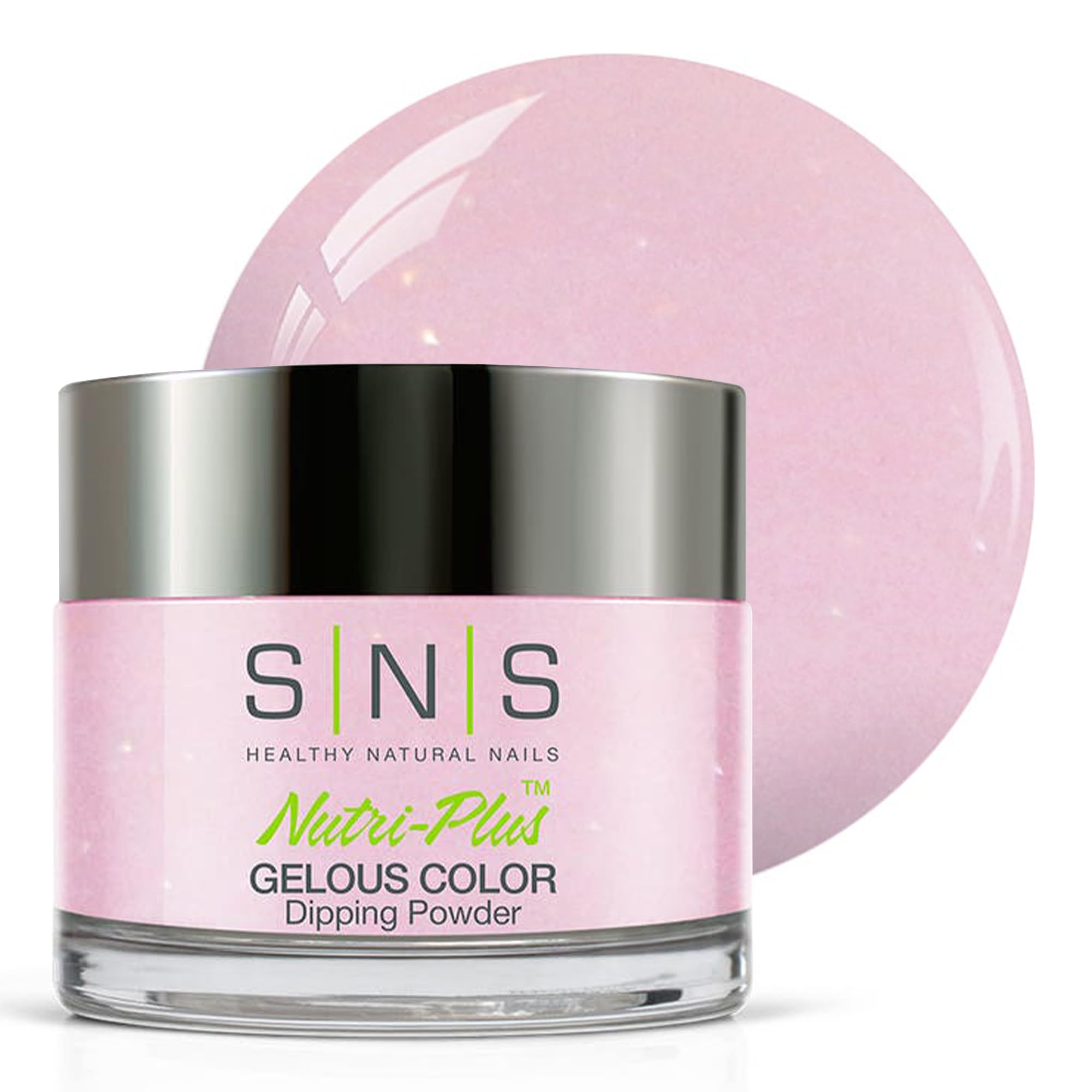 SNS Nail Dip Powder Chloe – Gelous Color Dipping Powder, Natural Nude Lavender Shimmer, 14-Day Wear, Low Odor, No UV Lamp, 1oz