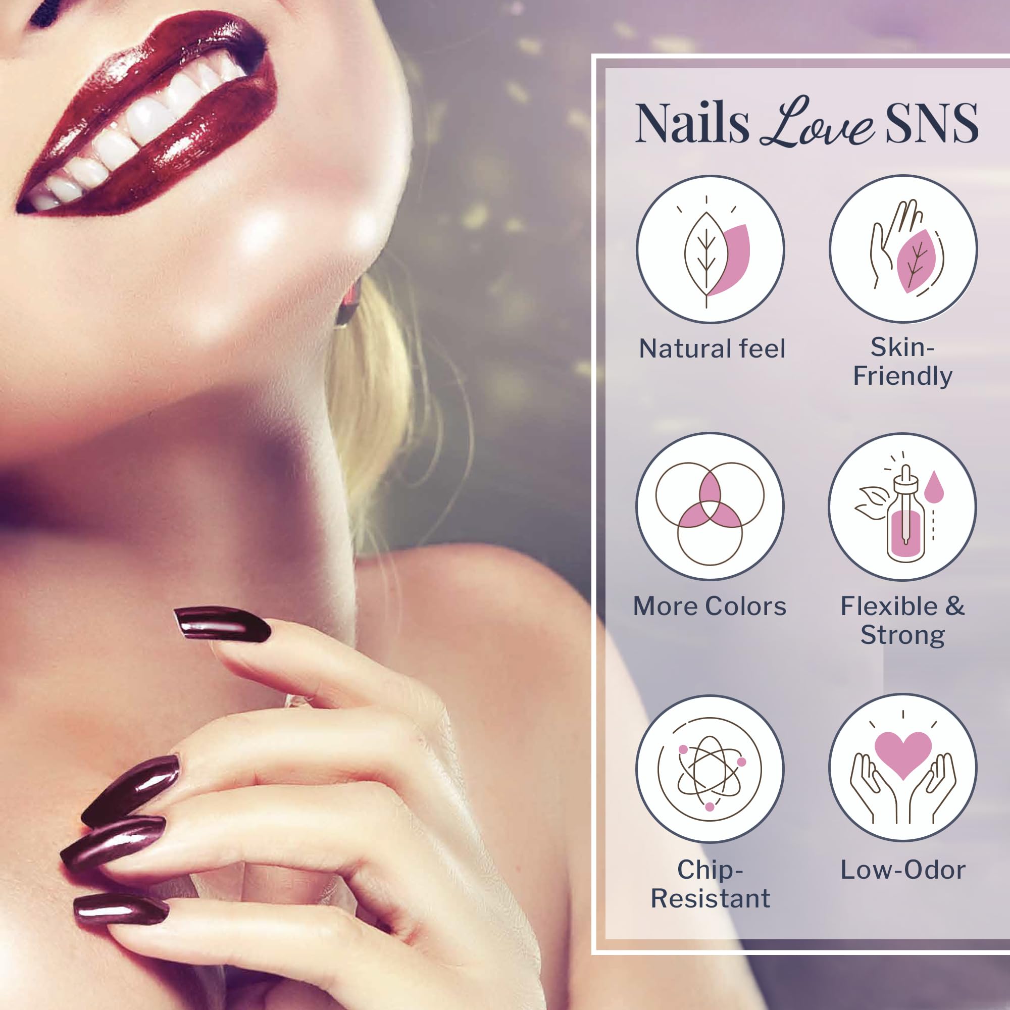 SNS Nail Dip Powder All I Want (Purple/Violet) EE04 – 14-Day Long-Lasting Gelous Color Dip Powder – Low Odor, No UV Lamp, 1.5 oz | SNS Healthy Natural Nails